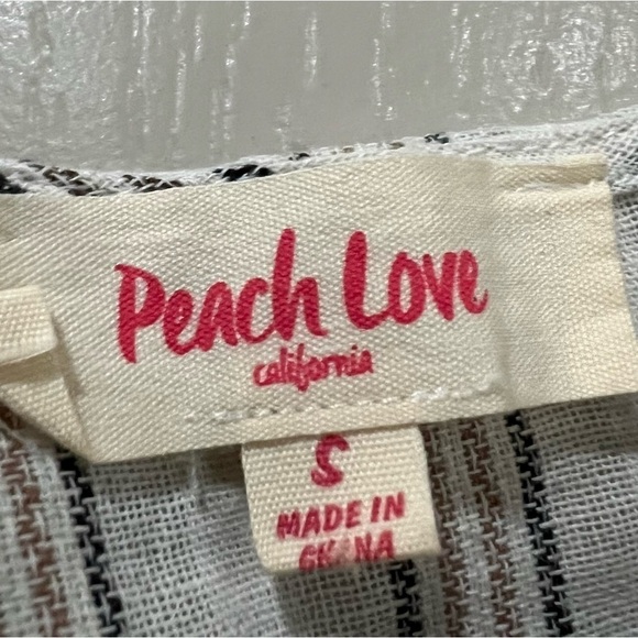 Peach Love Boutique Small Stripe Button Detail Baby Doll Tank Top P - Picture 3 of 4